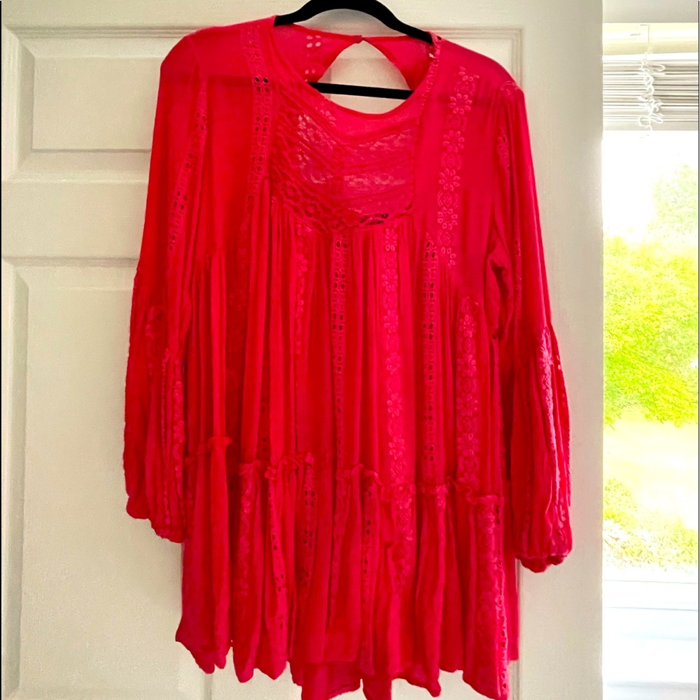 Unlined Free People Hot Pink Swing Dress
